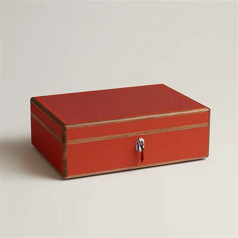 02143112008675 hermes|Amalthee H Rond watch and cufflink box, large model.